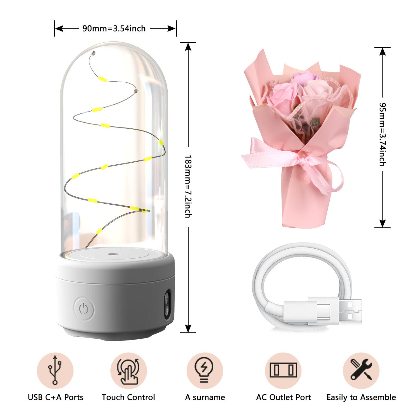 Rose Night Light